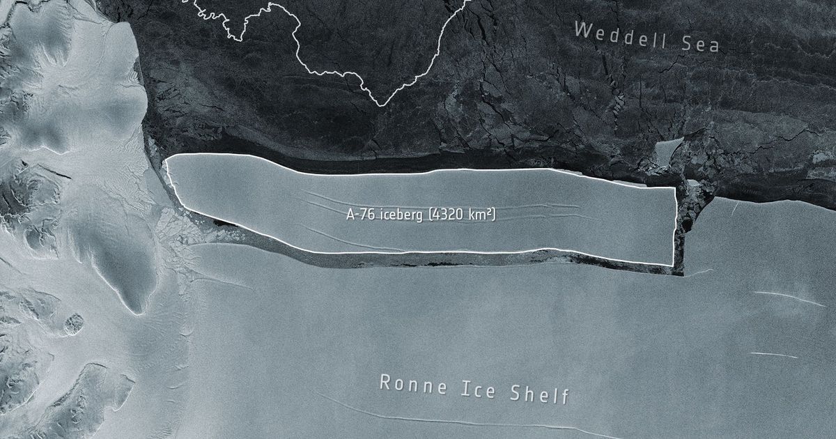 Le plus gros iceberg du monde s’est détaché du pôle Sud