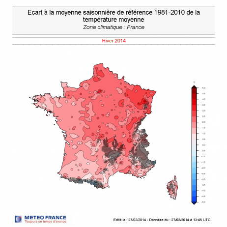 La France connaît son troisième hiver le plus chaud depuis 1900