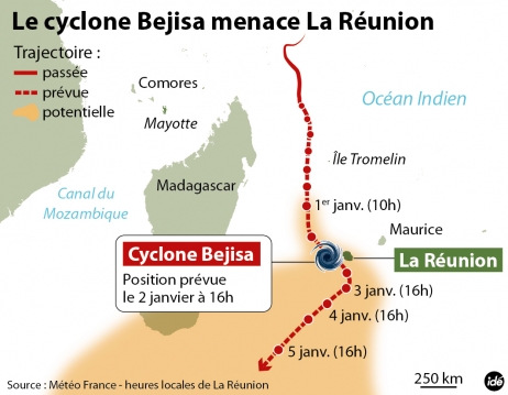 L'île de La Réunion placée en alerte cyclonique