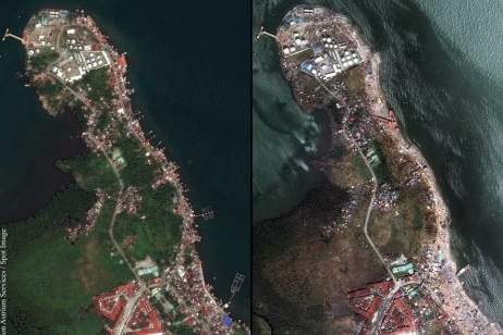 Typhon Haiyan : un satellite capture ses effets dévastateurs
