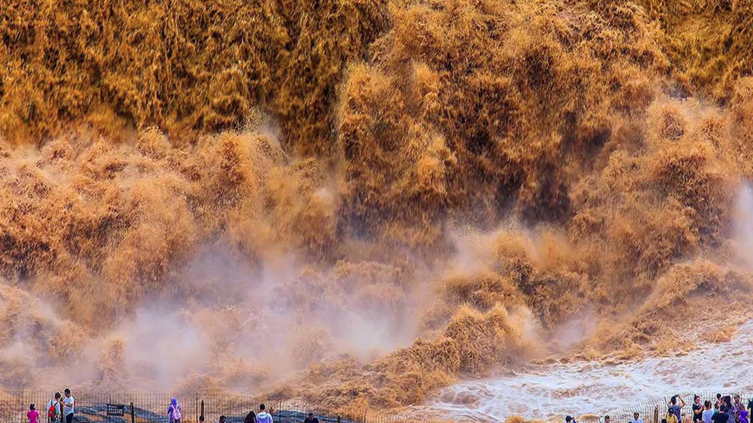 Chine : l'impressionnante cascade de Hukou, sur le fleuve jaune