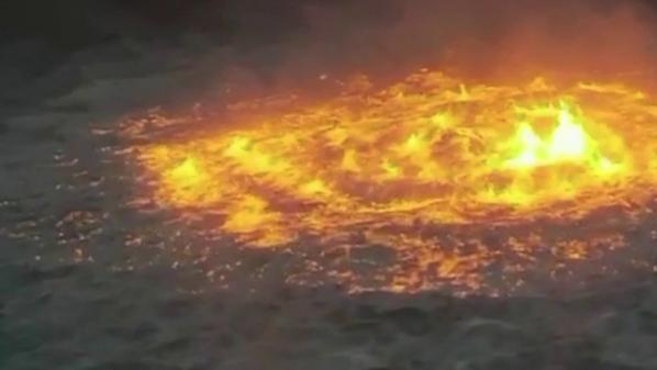 Explosion d'un pipeline : un 'oeil de feu' surgit dans le golfe du Mexique
