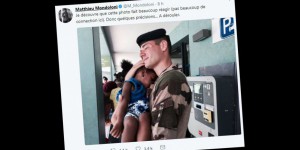 Espoir ou propagande ? La photo d'un soldat et d'un enfant à Saint-Martin divise