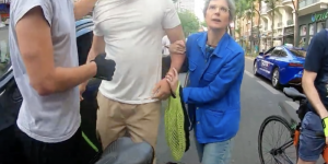 La députée Sandrine Rousseau s’interpose lors d’une altercation entre un taxi et un cycliste